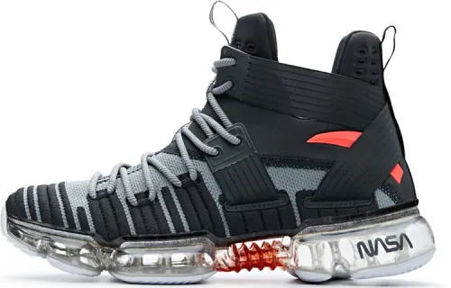 Anta SEEED Non slip Lightweight Mid top Basketball Shoes Men's Black Gray