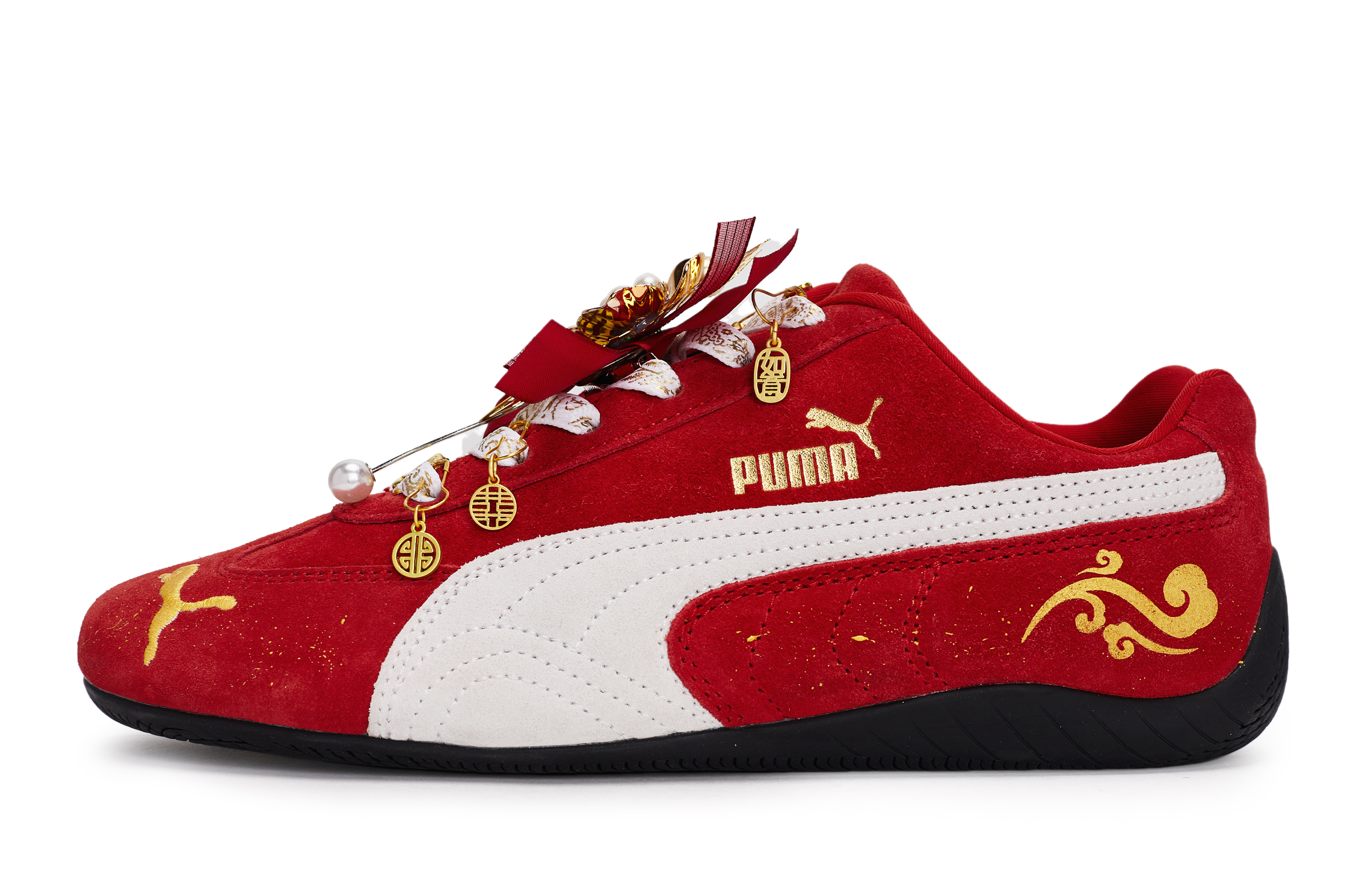 PUMA Speedcat Collection Training Shoes Unisex Low Top White/Gold
