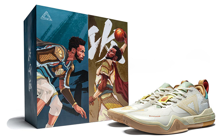 PEAK Andrew Wiggins AW1 Basketball Shoes Men's Low Top Bean Khaki
