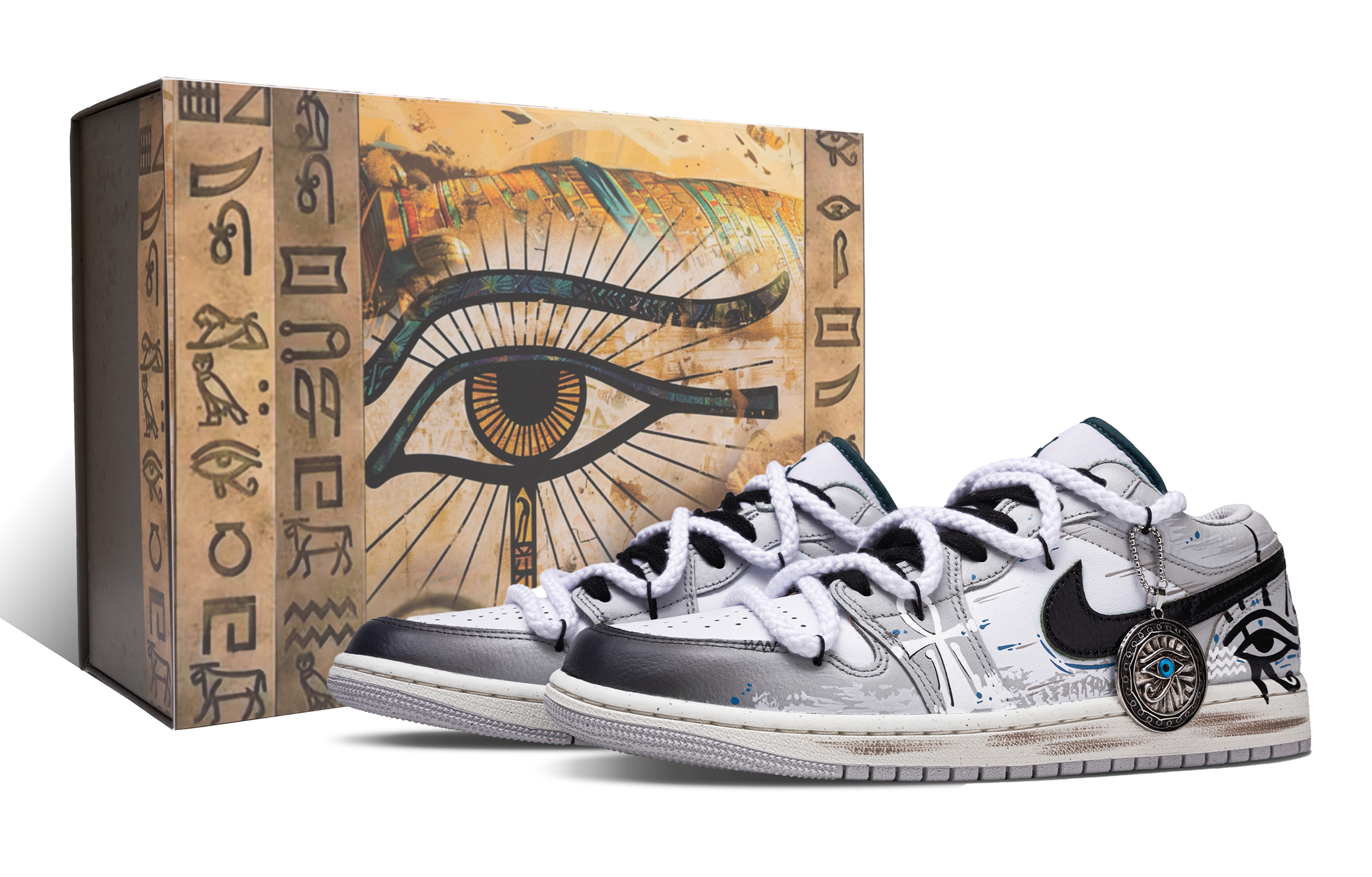 Jordan Air Jordan 1 Abrasion Resistant Low top Vintage Basketball Shoes Men’s Gray White