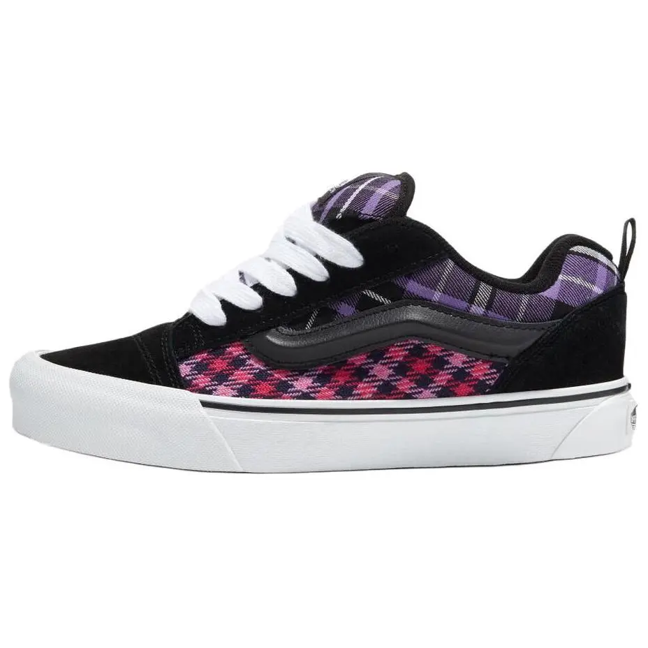 Vans Knu Skool Abrasion Resistant Low top Skateboard Shoes Unisex Black Purple