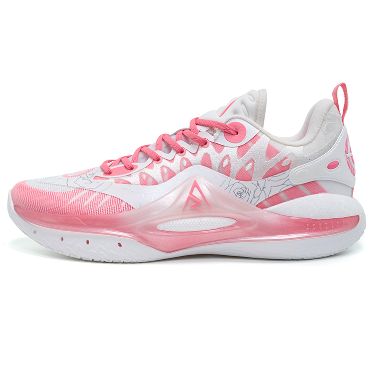 RIGORER Reaves 2 Basketball Shoes Men’s Low Top Zun Ze White/Red Plum Pink