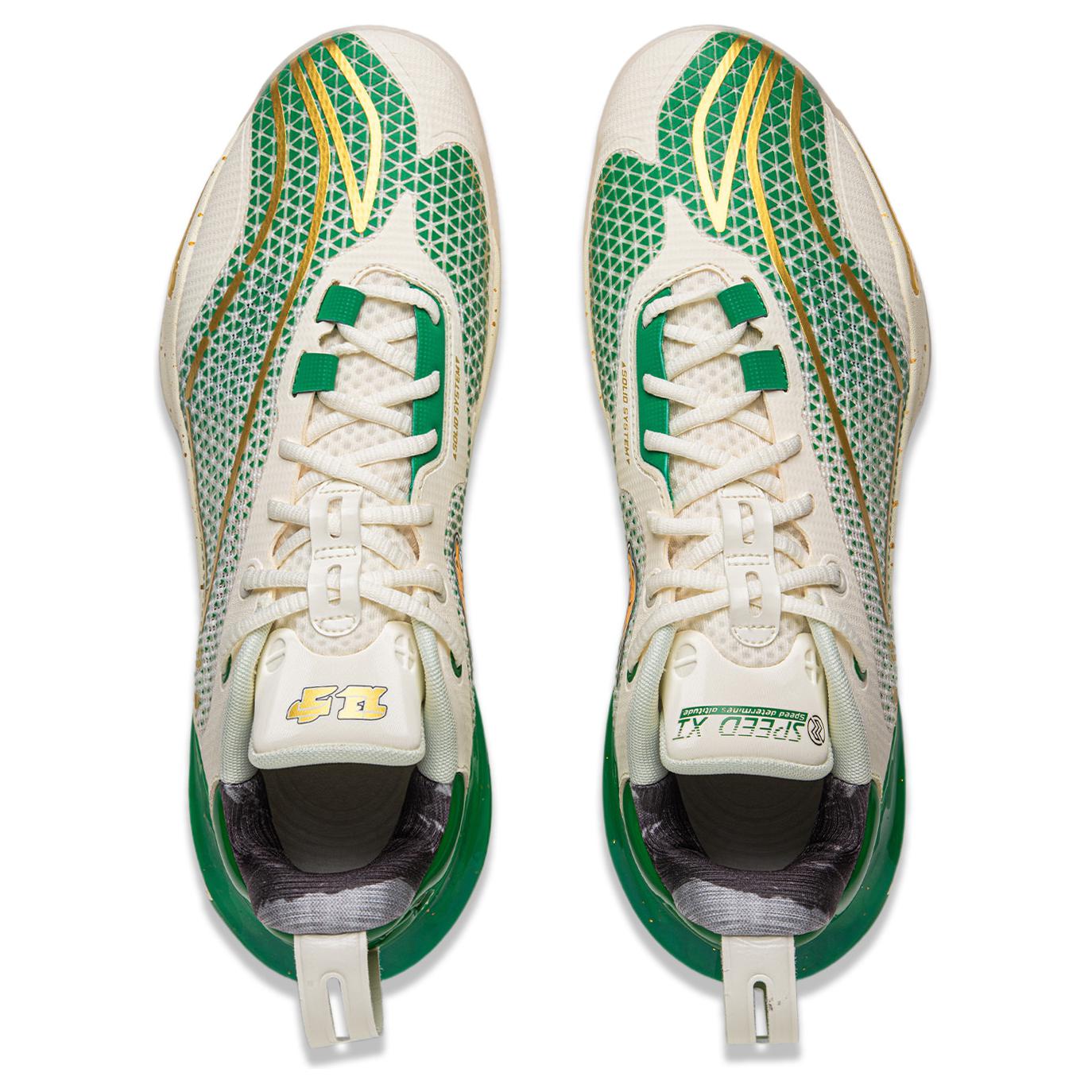 Li Ning Speed 11 Support Rebound Low top Basketball Shoes Men’s White Green
