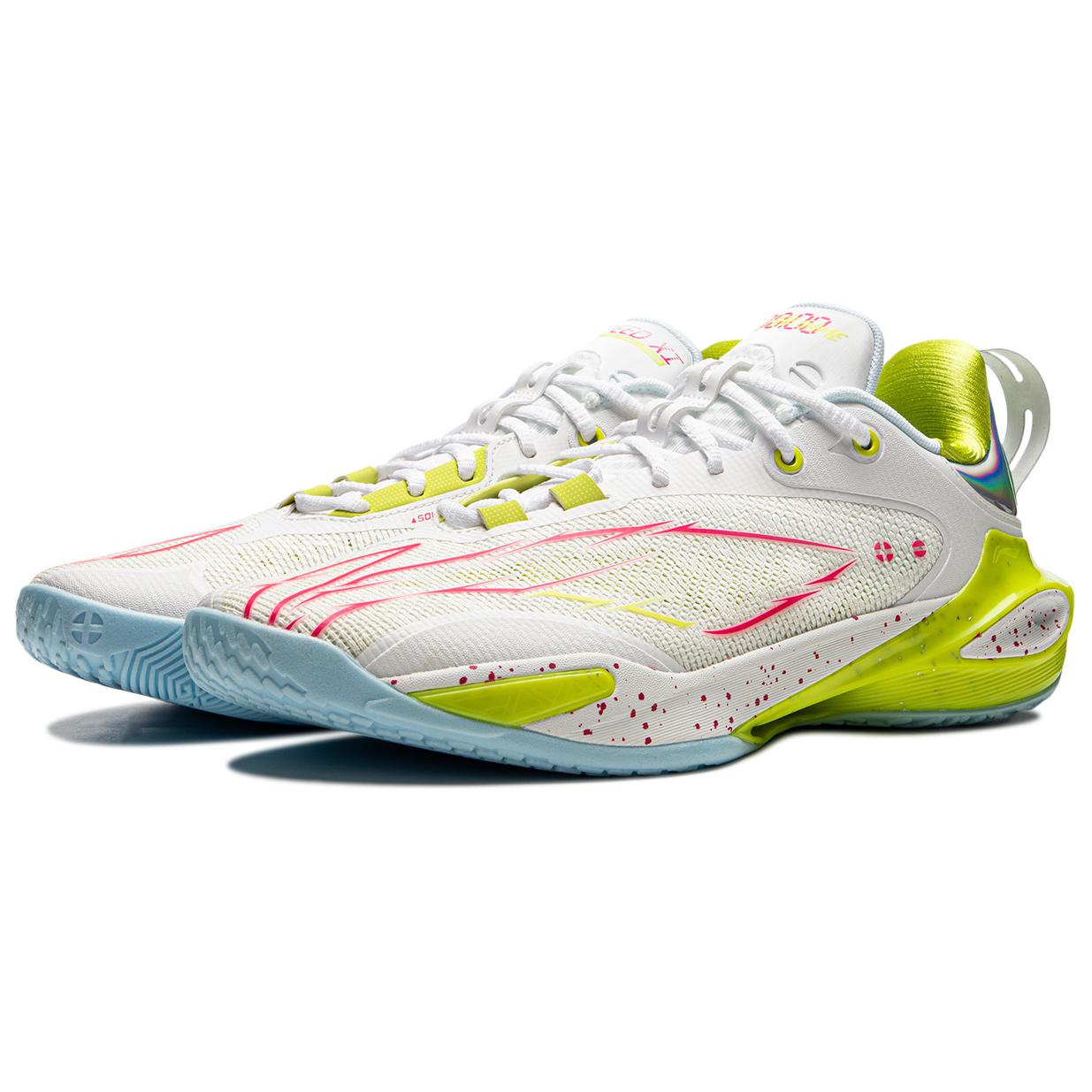 Li Ning Speed 11 Support Rebound Low top Basketball Shoes Men’s White Green Red