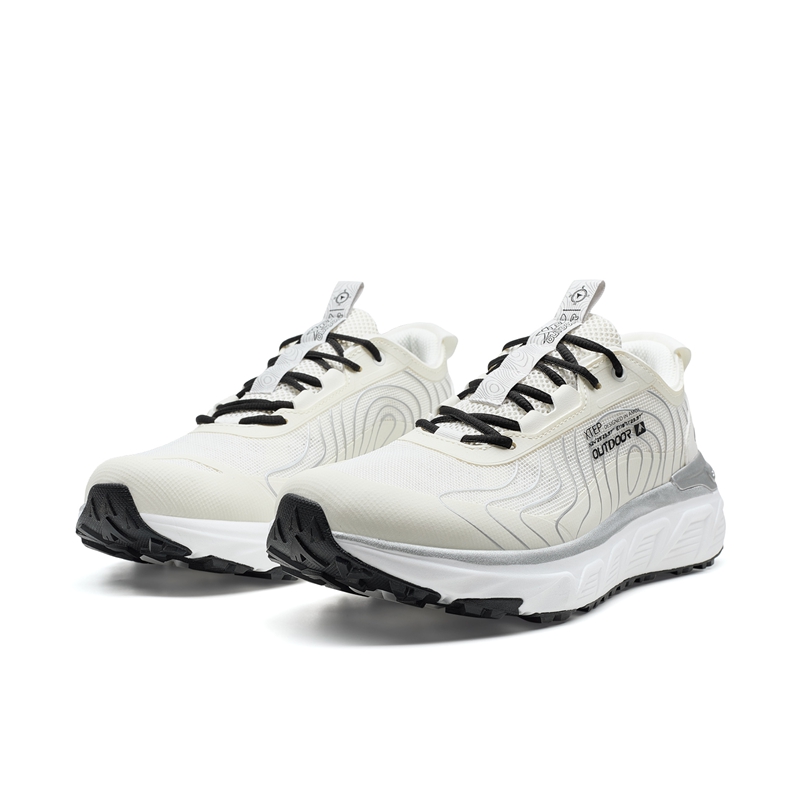 XTEP Open Country 1.0 Cushioning Abrasion Resistant Lightweight Low top Hiking Shoes Men’s Sail White