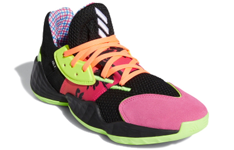 Мужские кроссовки adidas Harden Vol. 4 Gca (черно-розово-зеленые) — Чёрныйрозовыйзелёный — фото 2