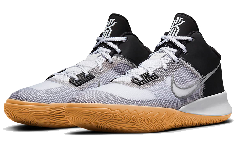 Мужские кроссовки Nike Flytrap 4 Kyrie EP (черный / белый / серый) — Чёрный / белый / серый — фото 3