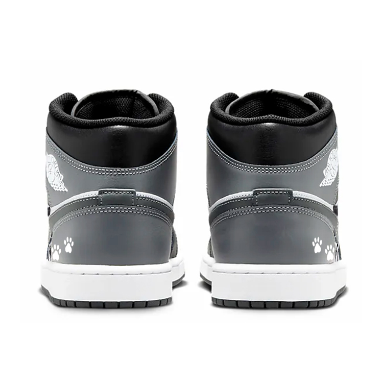 Jordan Air Jordan 1 Cushioning Slip Resistant Breathable High top Vintage Basketball Shoes Men’s White Black Gray