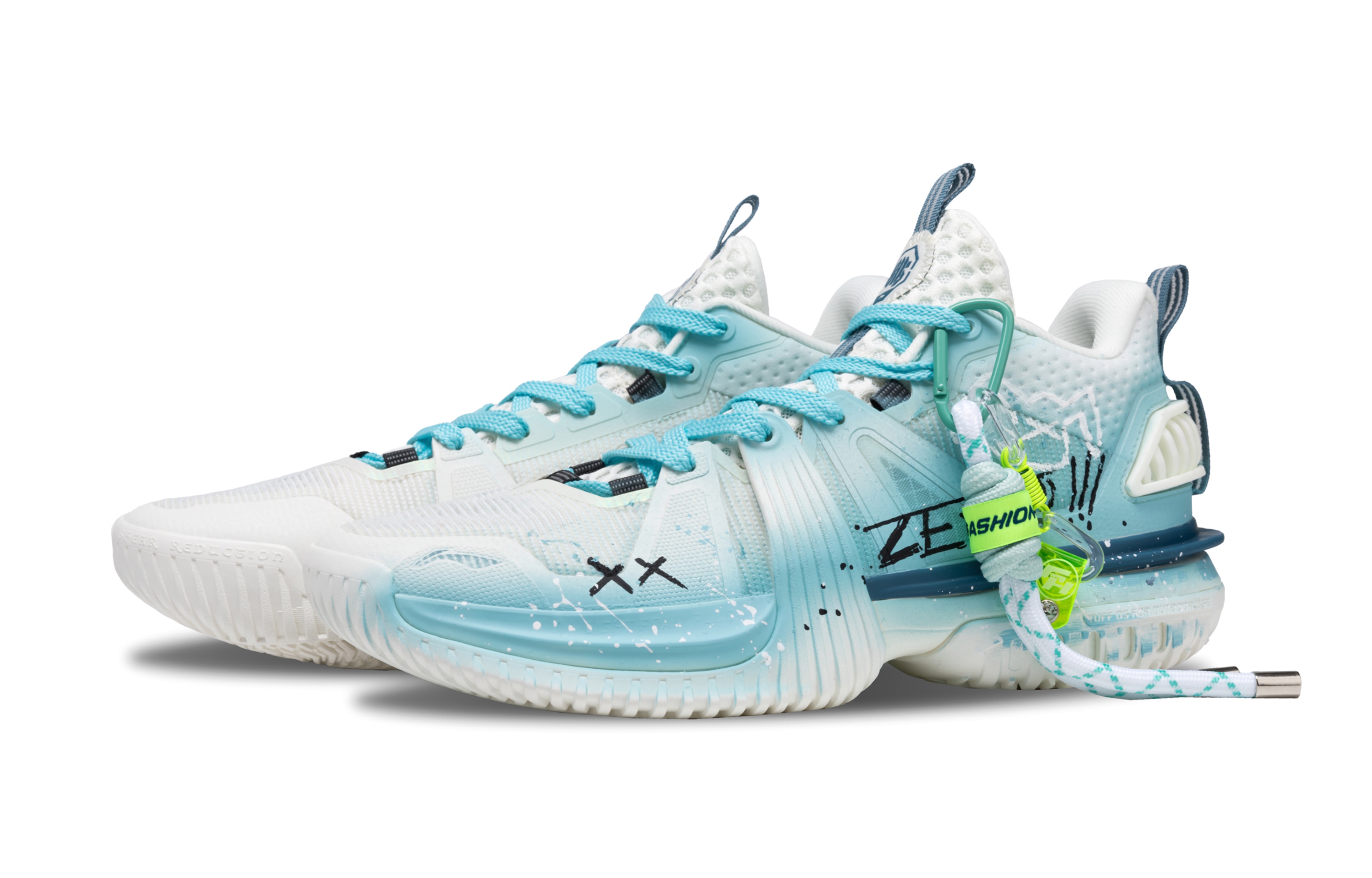 Li Ning Storm 2024 Oasis Breeze Abrasion Resistant Support Grip Low top Basketball Shoes Men’s White Blue