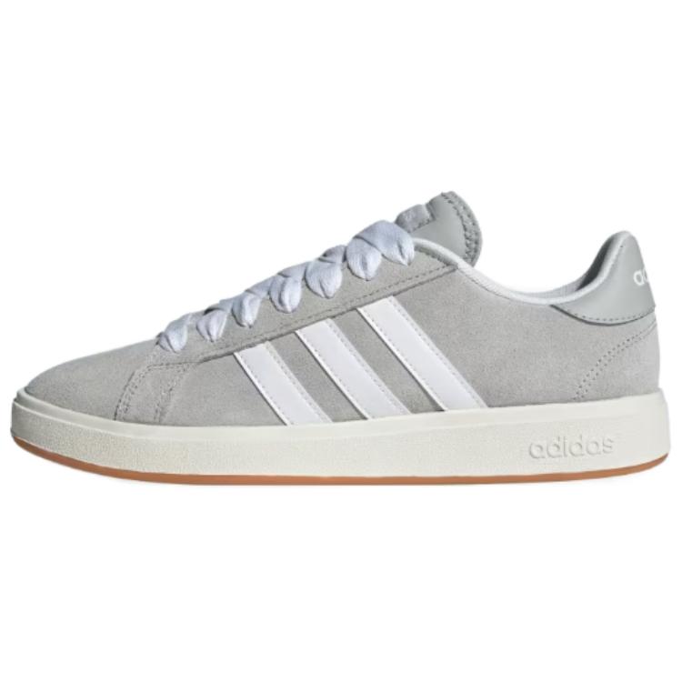 Adidas Grand Court Base 00s synthetic leather cow split leather casual versatile thin-soled bread shoes low-top sneakers men and women same style gray and white