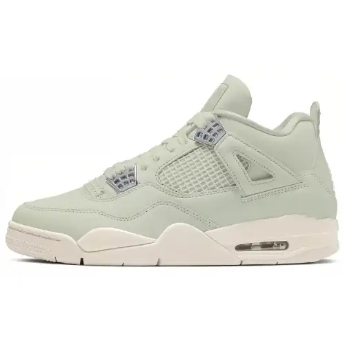 Jordan Air Jordan 4 Abrasion Resistant Breathable Mid top Vintage Basketball Shoes Women's Green