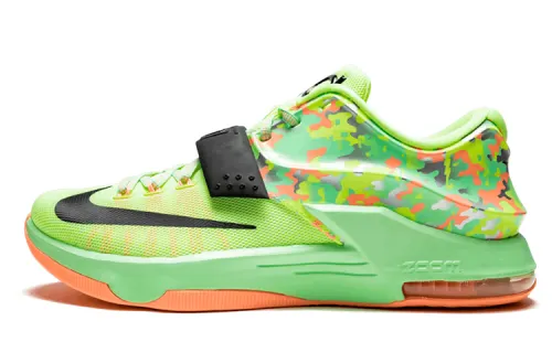 Nike KD 7 Easter comfortable round toe non-slip lightweight low-top basketball shoes men's green camouflage
