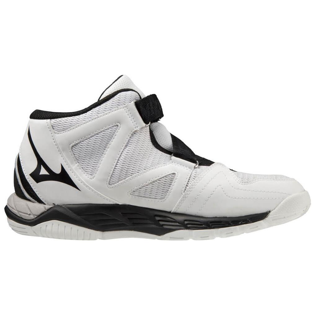 Mizuno Slip Resistant Abrasion Resistant Mid top Training Shoes Unisex White