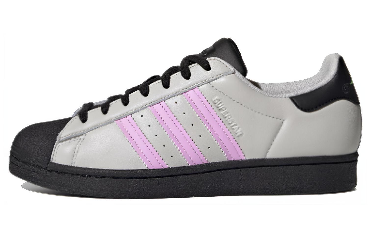 Кеды adidas originals Superstar (бело-черно-розовый) — фото 1
