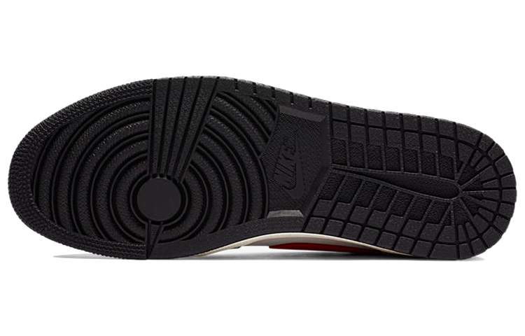 Мужские кроссовки Jordan Air Jordan 1 low (бело-красные) — Белыйкрасный — фото 6
