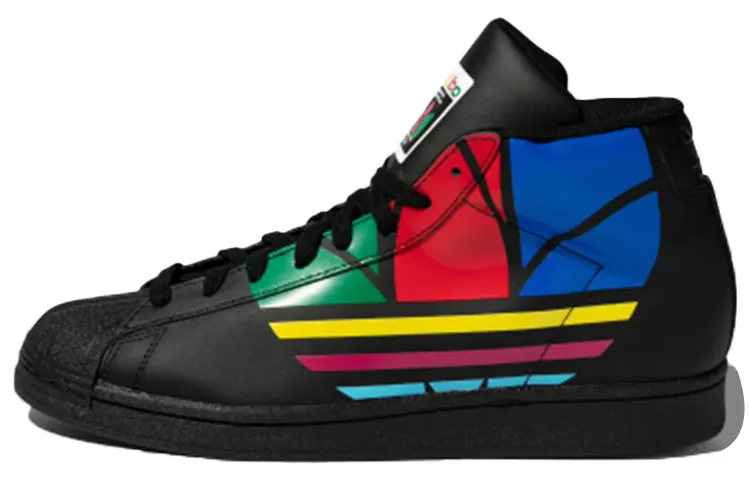 Adidas Originals Pro Model Mid top Skateboard Shoes Unisex Black Red