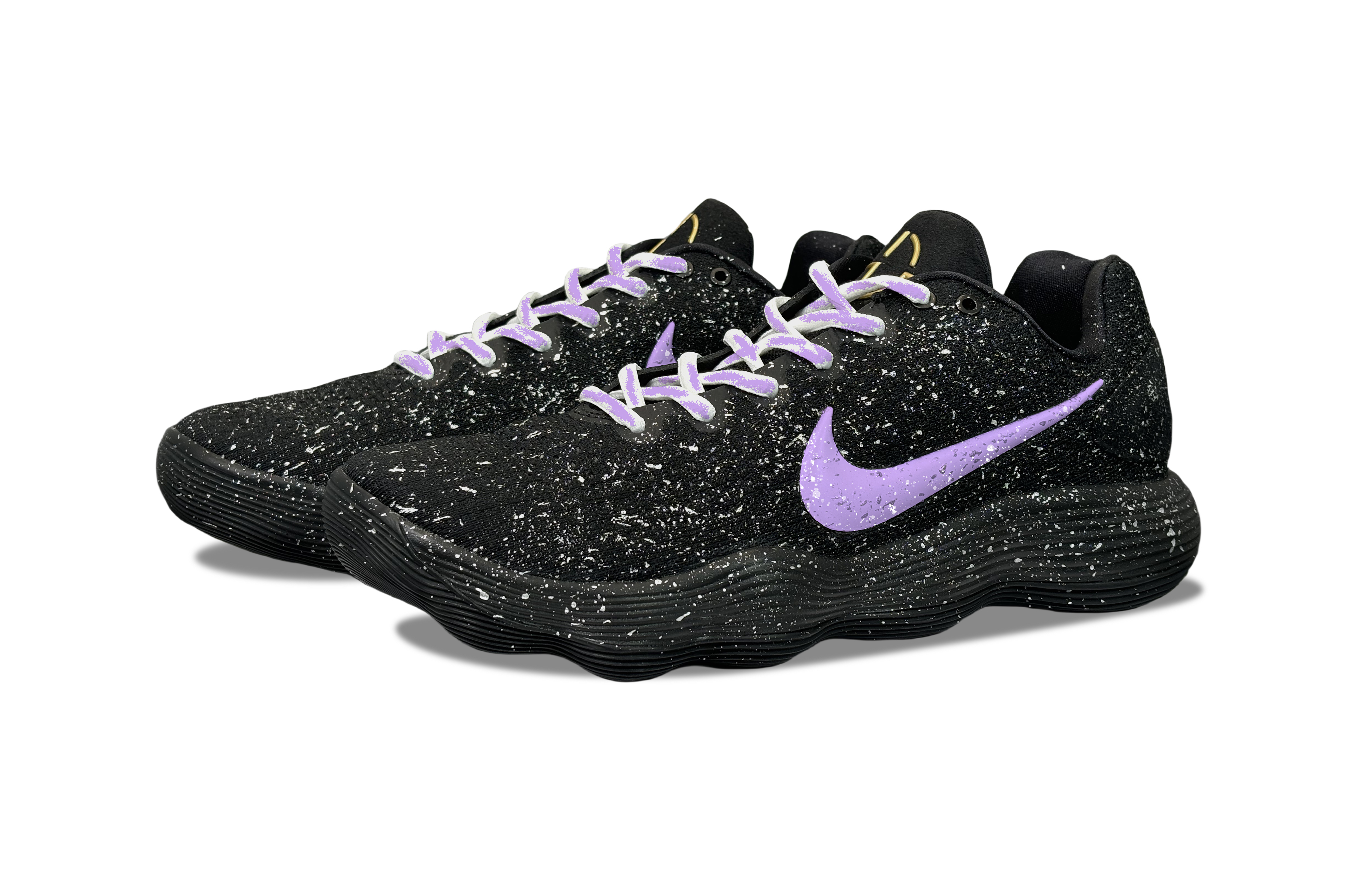 Nike Hyperdunk 2017 YDCC Dusty Purple Baby’s Breath Abrasion Resistant Low top Basketball Shoes Unisex Black Purple