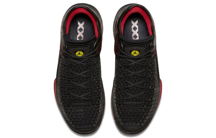 Мужские кроссовки Jordan Air Jordan 32 Low Last Shot (черно-красные) — фото 4