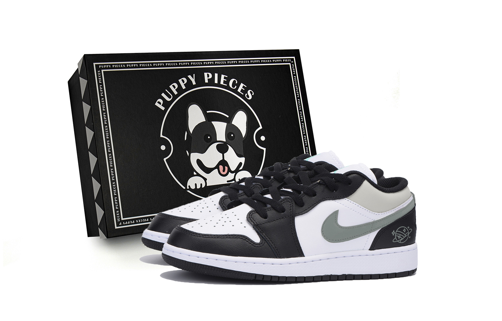 Jordan Air Jordan 1 Abrasion Resistant Slip Resistant Low top Vintage Basketball Shoes Men’s Black Gray