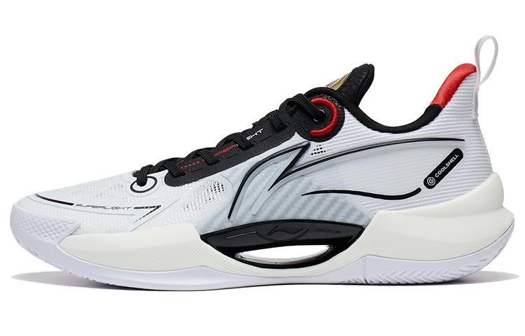 Li Ning Super Light V2 Basketball Shoes Men’s Low Top White/Black/Red