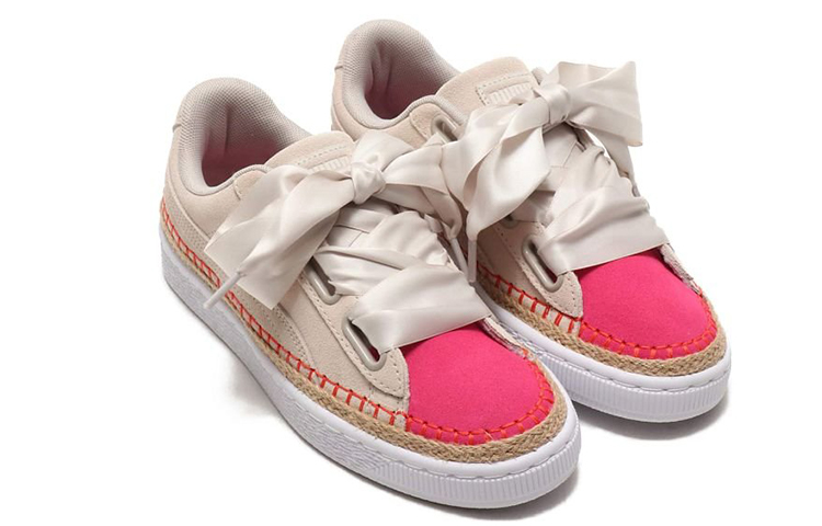 Женские кеды PUMA Suede Heart Sneakerdrille (розовые) — фото 3