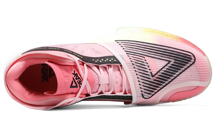 PEAK Surfing The Big Triangle 1.0 Basketball Shoes Men’s Mid Top Pink Peach Red