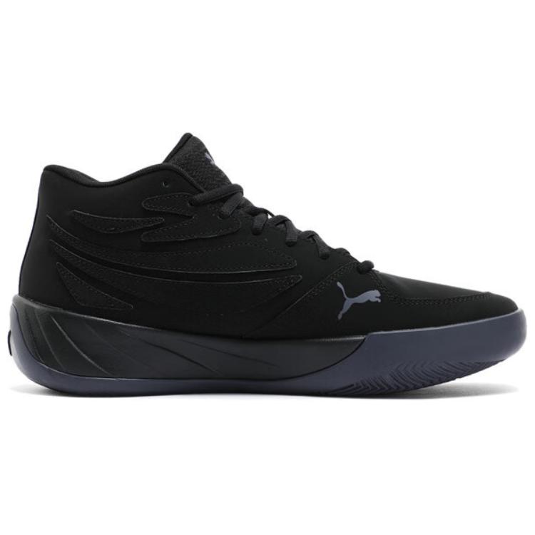 PUMA Court Pro Slip Resistant Abrasion Resistant Mid top Basketball Shoes Unisex Black