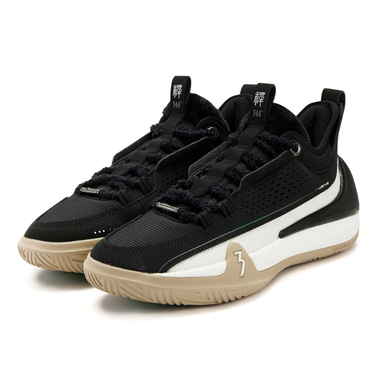 361° Cushioning Slip Resistant Abrasion Resistant Coverage Low top Basketball Shoes Men’s Black White