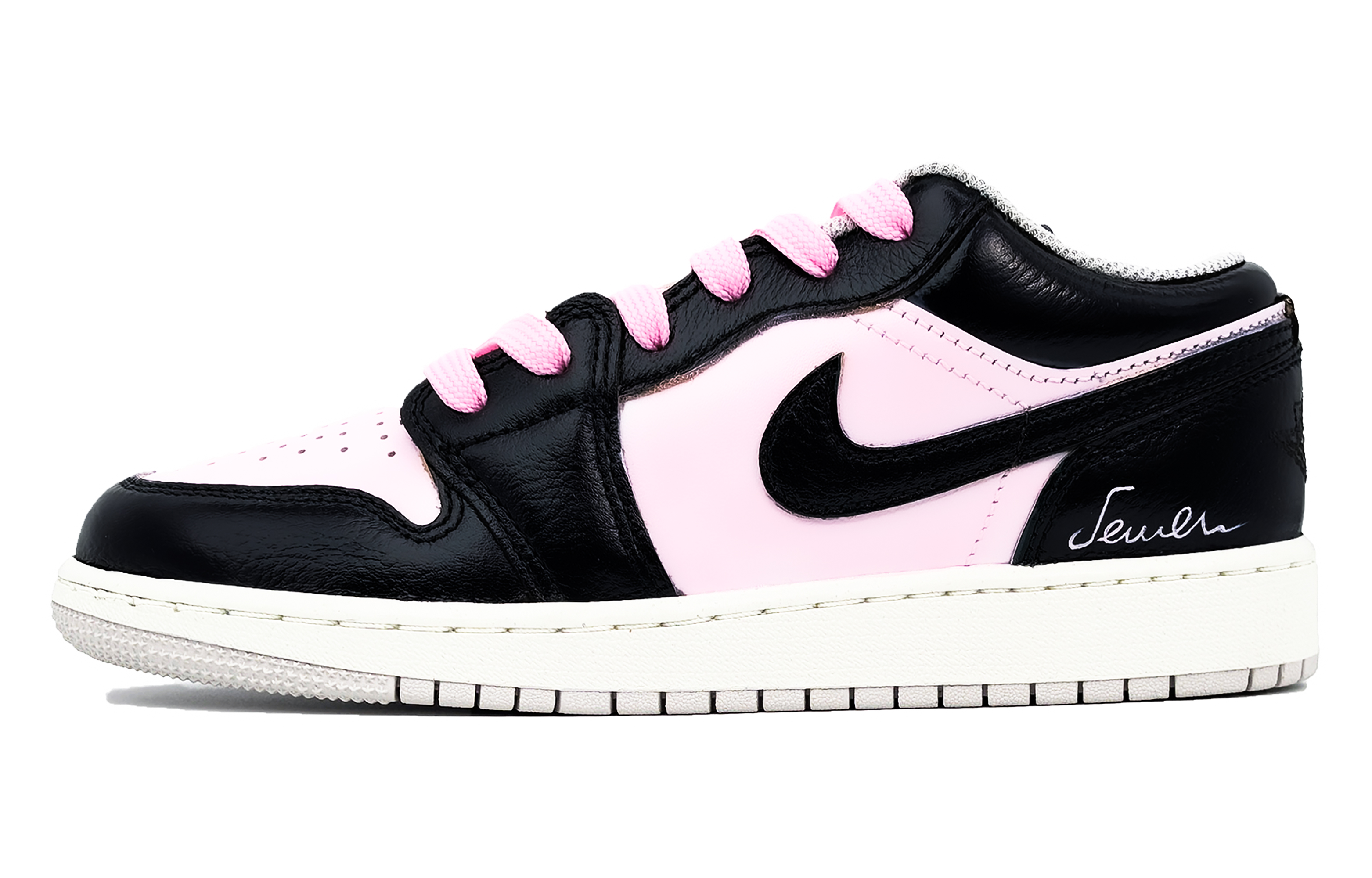 Jordan Air Jordan 1 Abrasion Resistant Abrasion Resistant Low top Vintage Basketball Shoes Women’s Pink