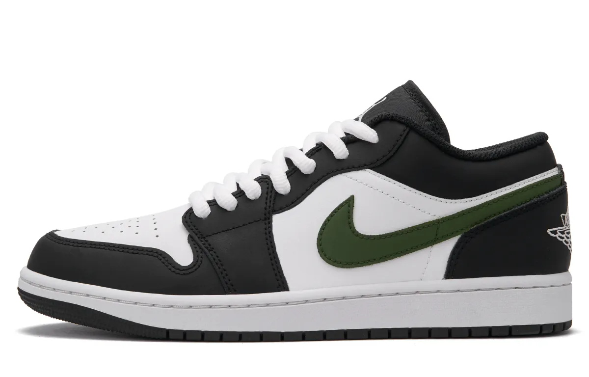 Jordan Air Jordan 1 Green Hook Low-top Skateboard Shoes Unisex Black