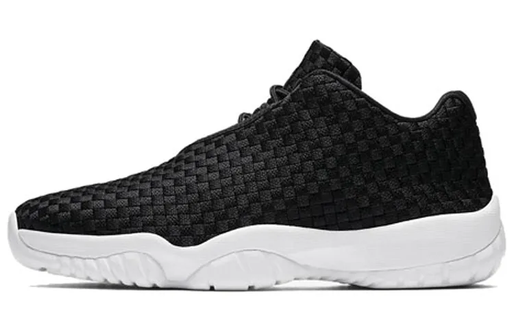 Jordan Future Low Fabric Breathable Lightweight Low top Vintage Basketball Shoes Men's Black White