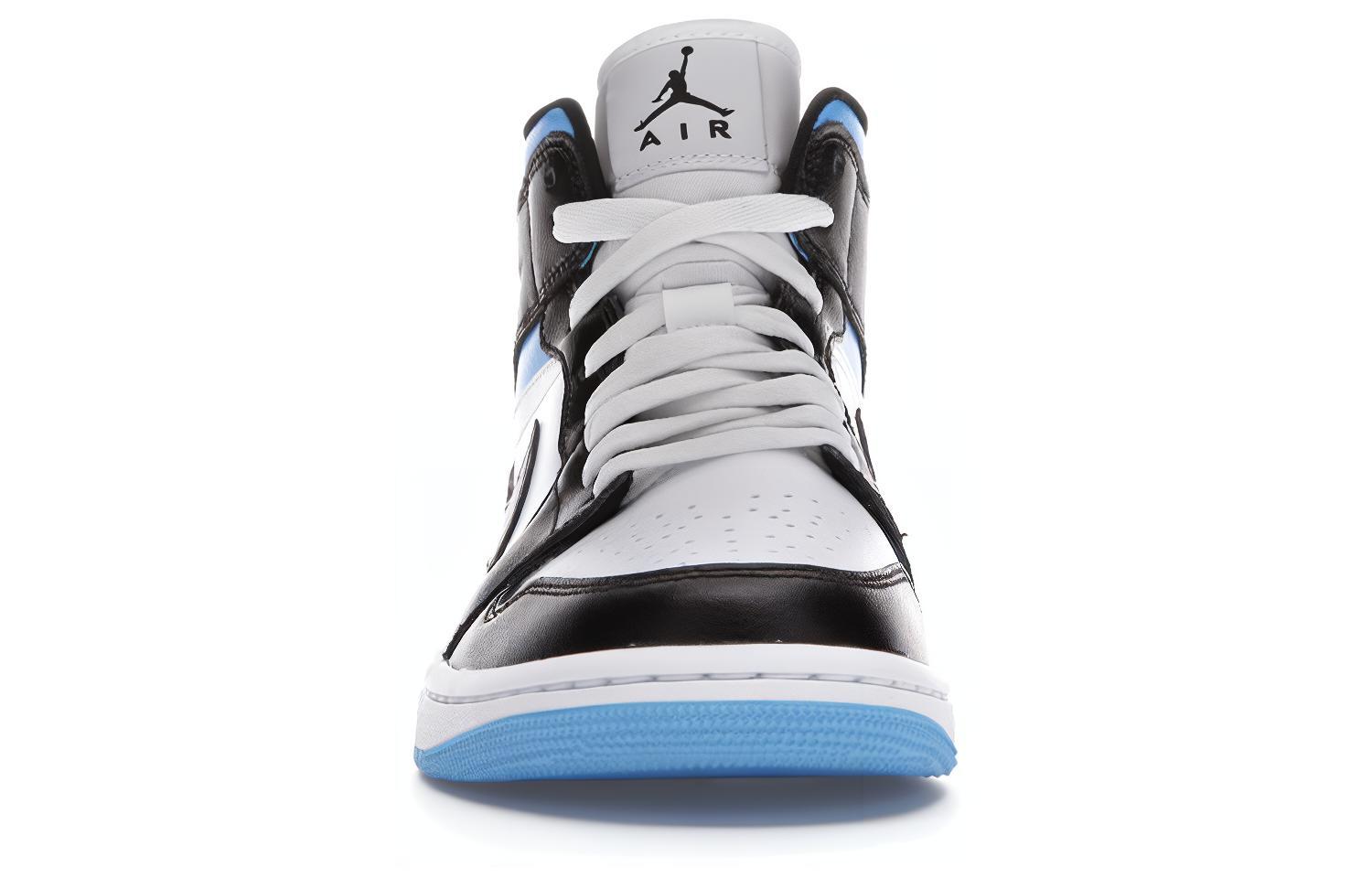 Кеды Jordan 1 mid (черно-бело-синие) — фото 4