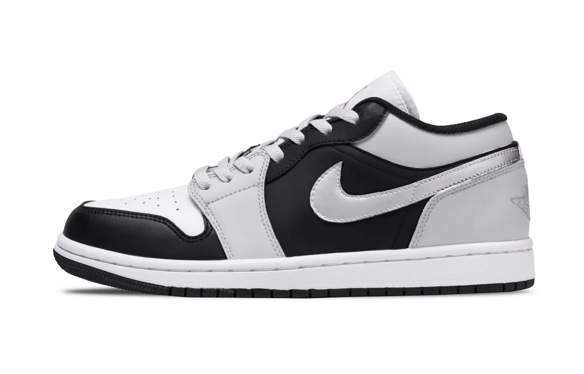 Jordan Air Jordan 1 Time Phantom Low top Vintage Basketball Shoes Men's Black White Gray