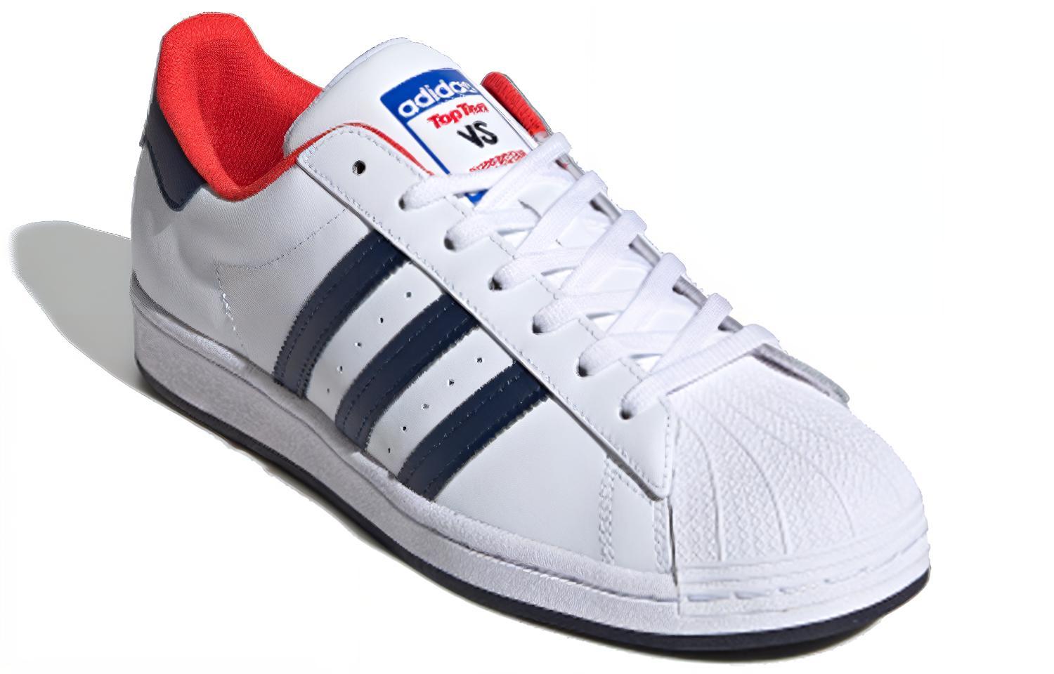 Кеды adidas Originals Superstar (бело-красно-синие) — Белый / красный / синий — фото 2