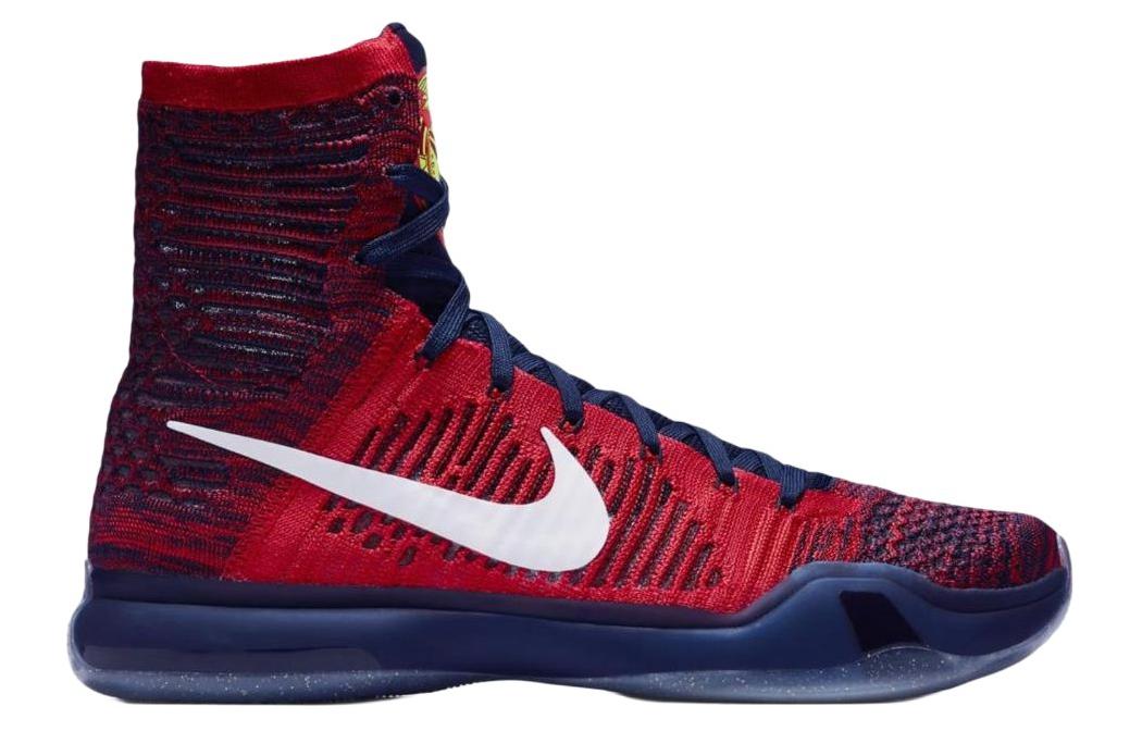 Мужские кроссовки Nike Kobe 10 Elite American OG (красные) — 大学红/白/黑曜石/亮红 — фото 2