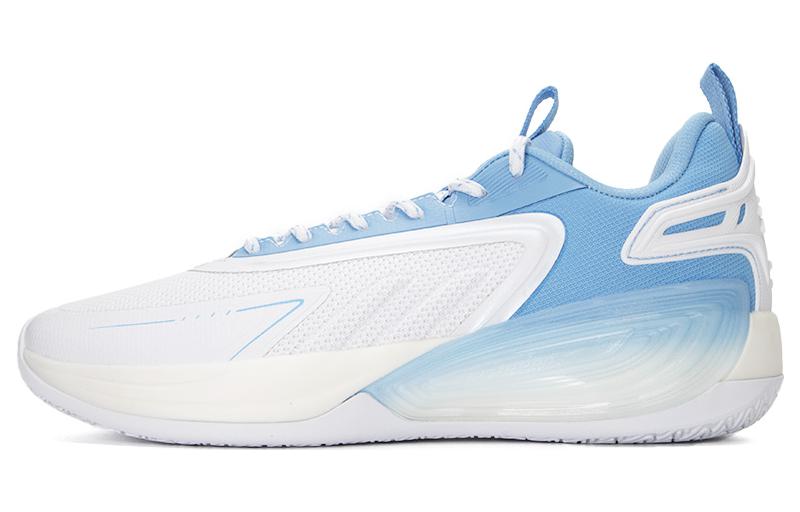 XTEP LY1 Fabric Cushioning Slip Resistant Abrasion Resistant Low top Basketball Shoes Men’s White Blue