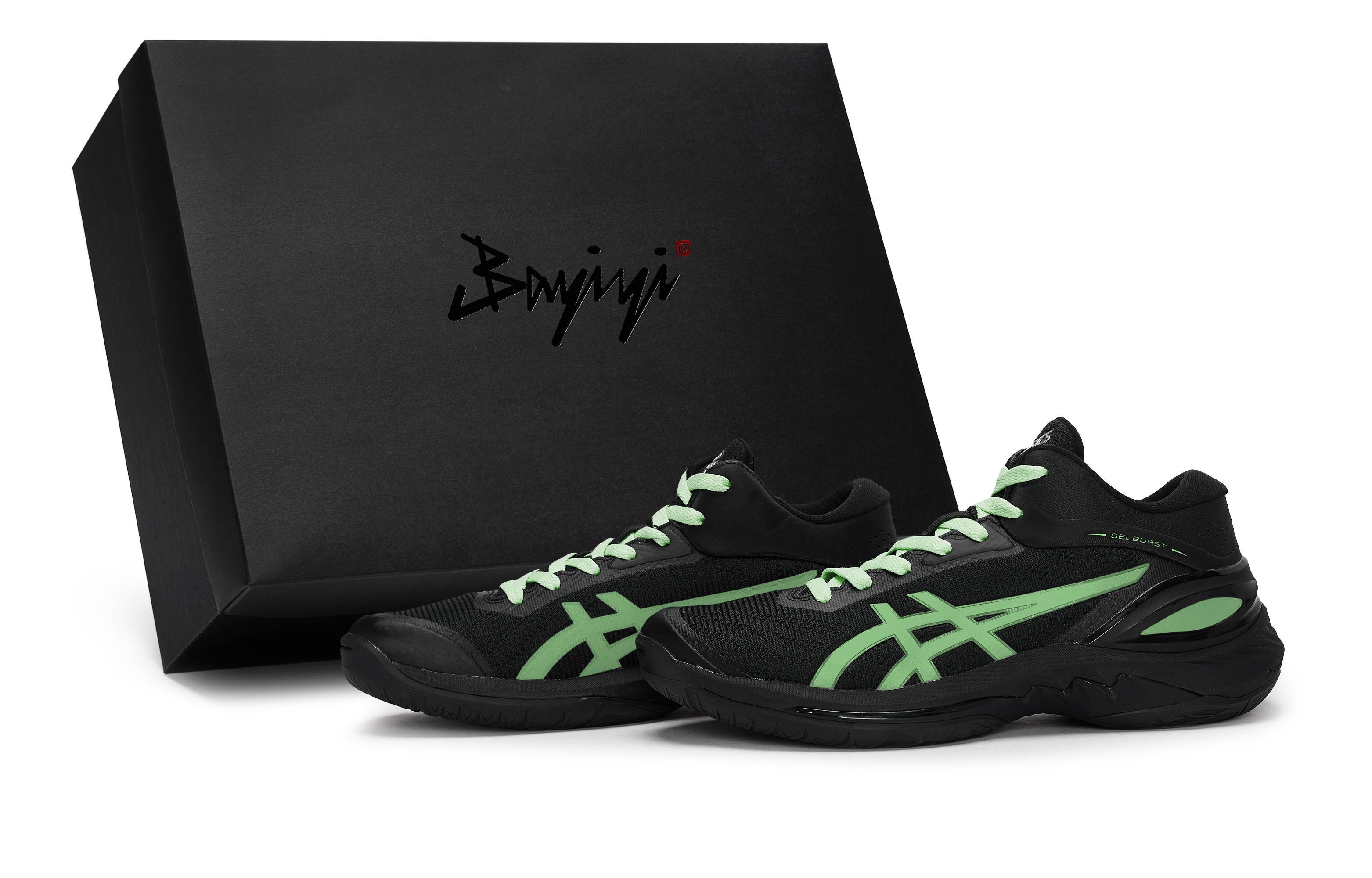 ASICS GELBURST 28 811 Manufacturing, Night Shadow Speed Green, Special Shoe Box Slip Resistant Slip Resistant Low top