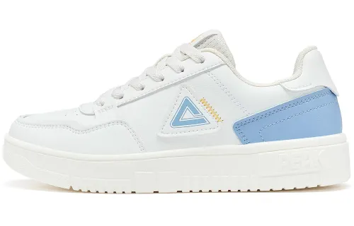 PEAK Slip Resistant Cushioning Abrasion Resistant Lightweight Low top Skateboard Shoes Women's Beige White Moon Blue