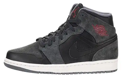 Jordan Air Jordan 1 non-slip lightweight mid-top retro basketball shoes men's black and red