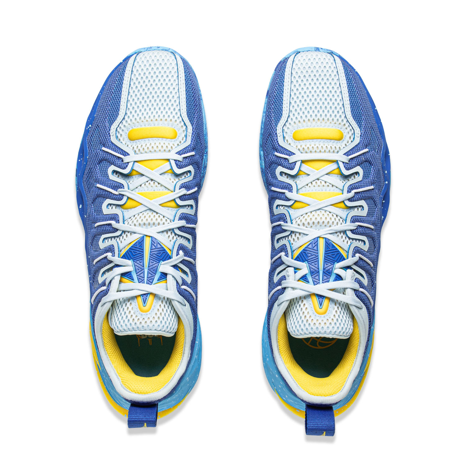 Li Ning Buckets Cushioning Slip Resistant Breathable Low top Basketball Shoes Men’s Blue