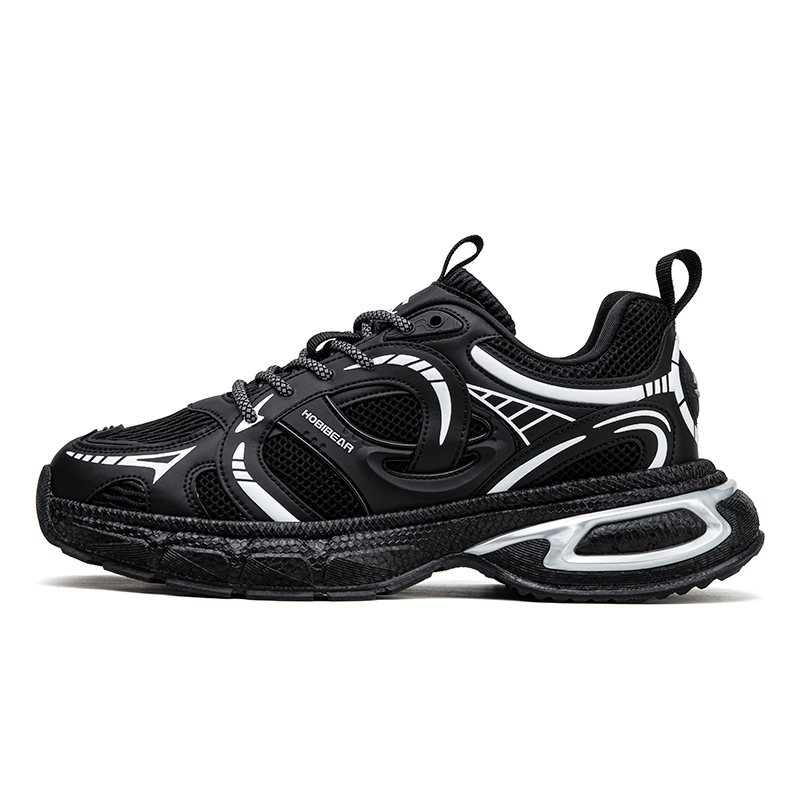HOBIBEAR Slip Resistant Abrasion Resistant Low top Hiking Shoes Unisex Black White