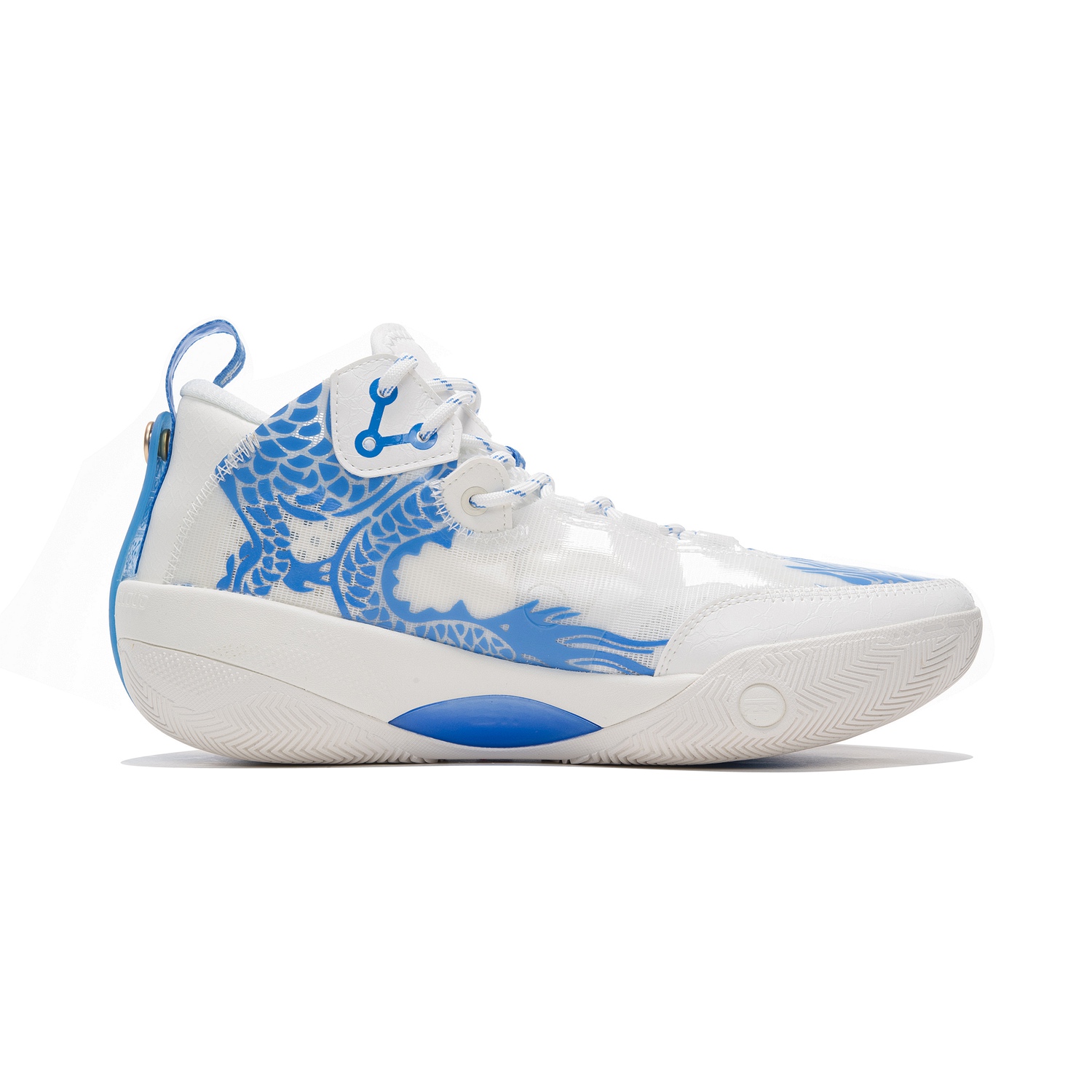 Li Ning Shadow 3 Blue And White Porcelain Cushioning Slip Resistant Low top Basketball Shoes Men’s White Blue