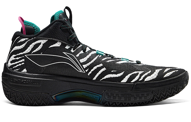 Li Ning Jie Ao Beast Slip Resistant, Abrasion Resistant, Support, Lightweight, Rebound Mid top Basketball Shoes Men’s
