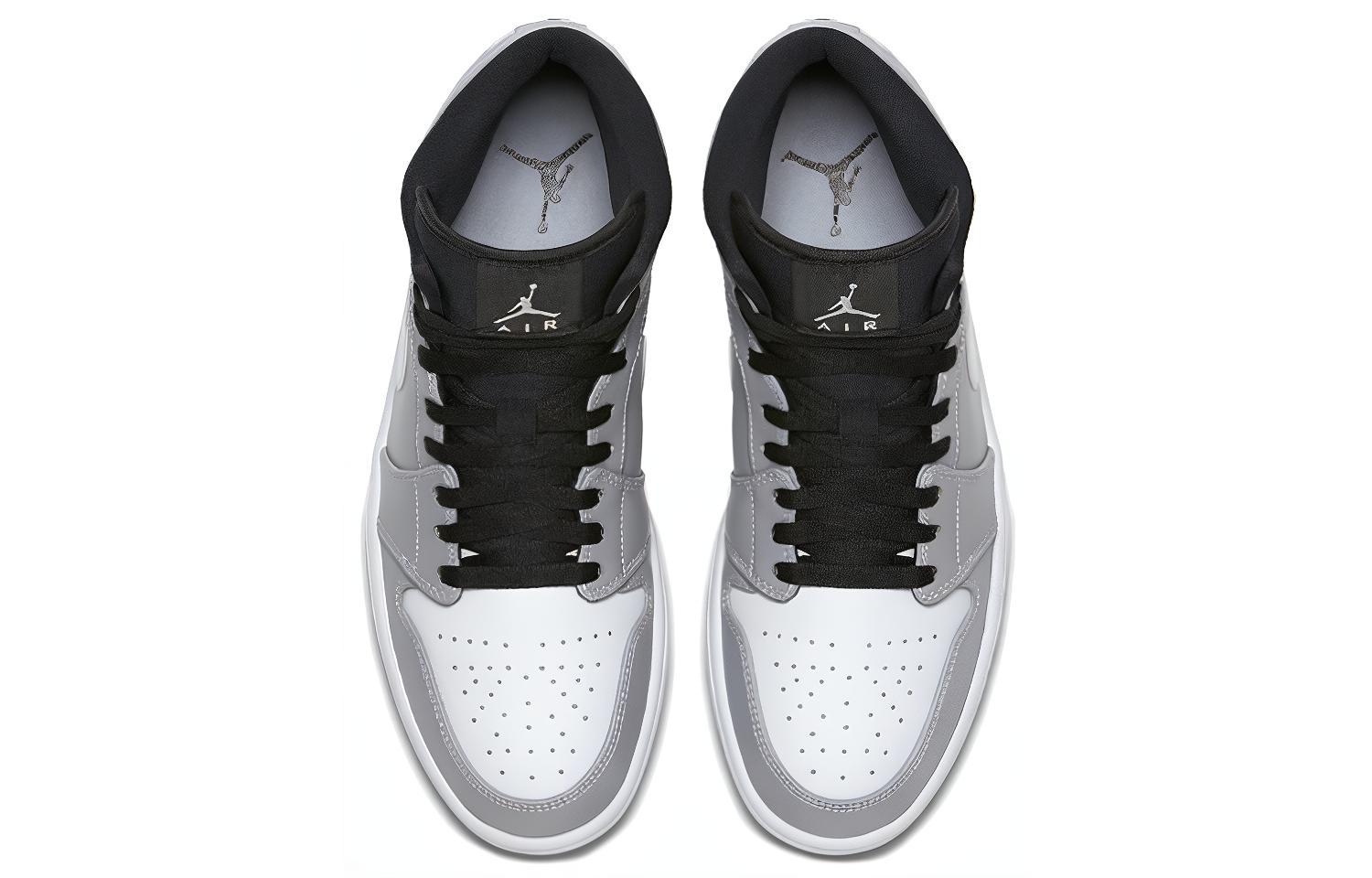 Jordan 1 Mid Wolf Grey Black White