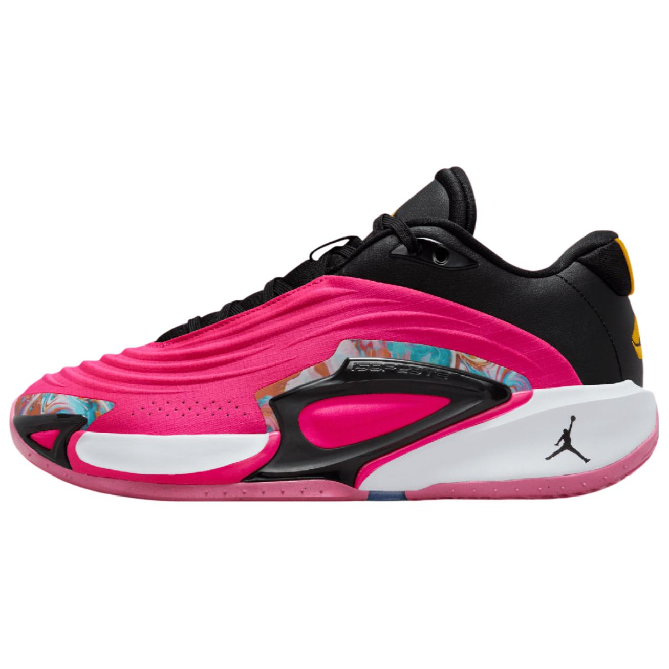 Jordan Luka 3 Slip Resistant Abrasion Resistant Low top Basketball Shoes Unisex Pink Black