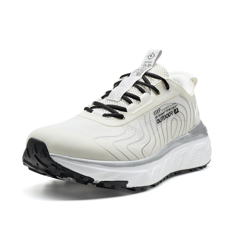 XTEP Open Country 1.0 Cushioning Abrasion Resistant Lightweight Low top Hiking Shoes Men’s Sail White