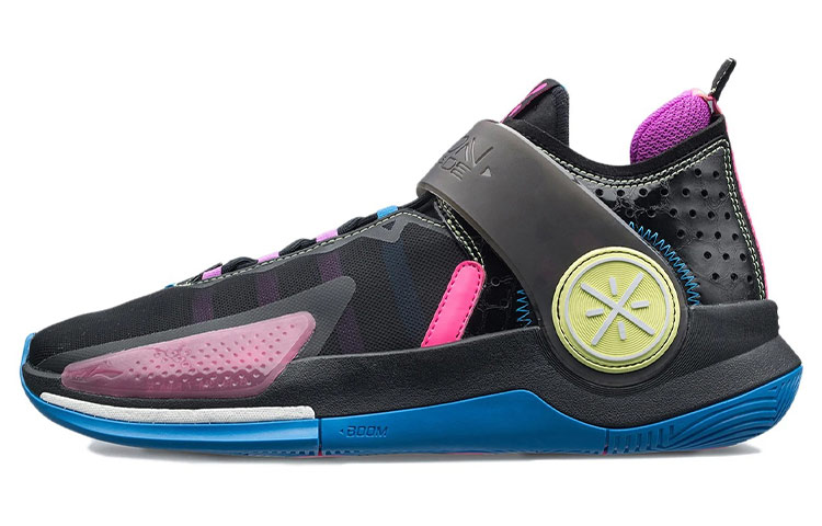 Li Ning Wade Fission 7 Cushioning Abrasion Resistant Rebound Low top Basketball Shoes Men's Pink Black