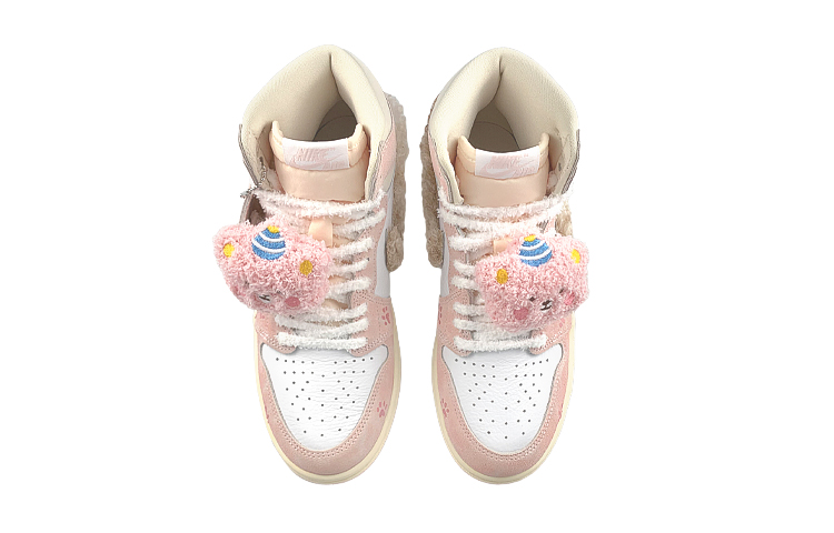 Jordan Air Jordan 1 High top Vintage Basketball Shoes Women’s White Pink