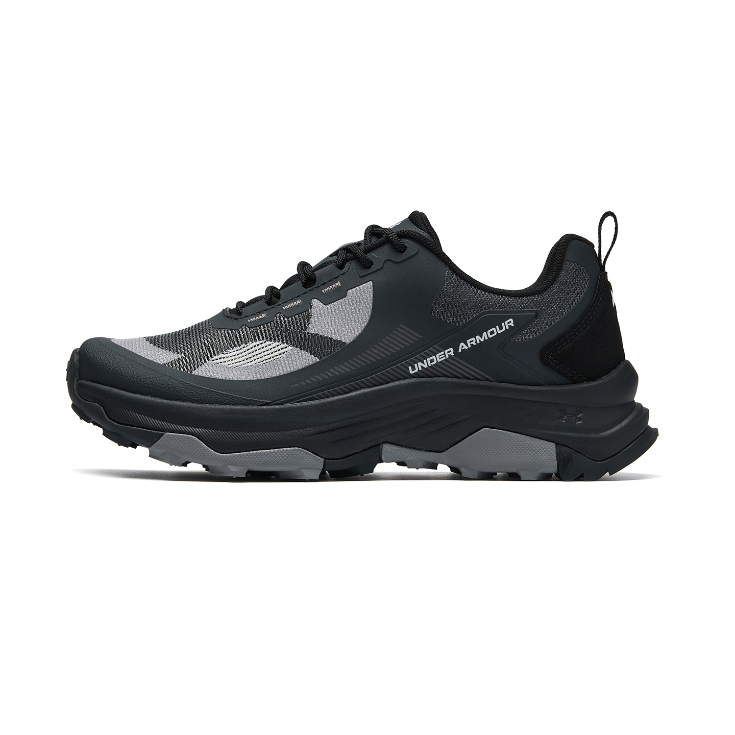 Under Armour Cushioning Slip Resistant Abrasion Resistant Grip Low top Hiking Shoes Unisex Black