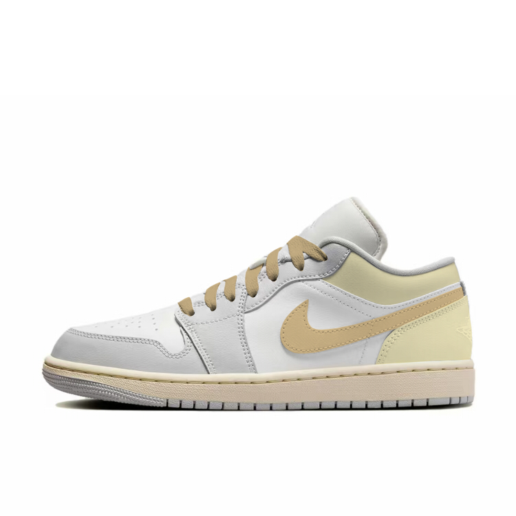 Jordan Air Jordan 1 Low top Vintage Basketball Shoes Women’s Yellow White